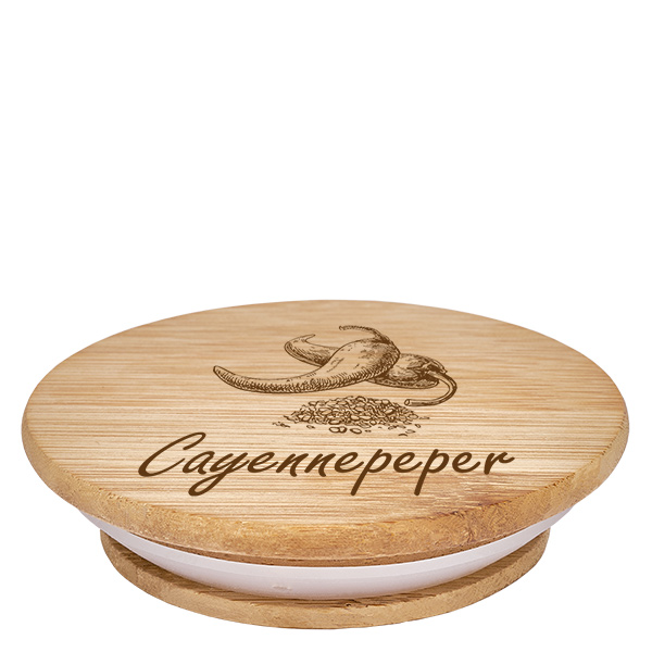 Houten deksel "Cayennepeper" voor WECK RR60