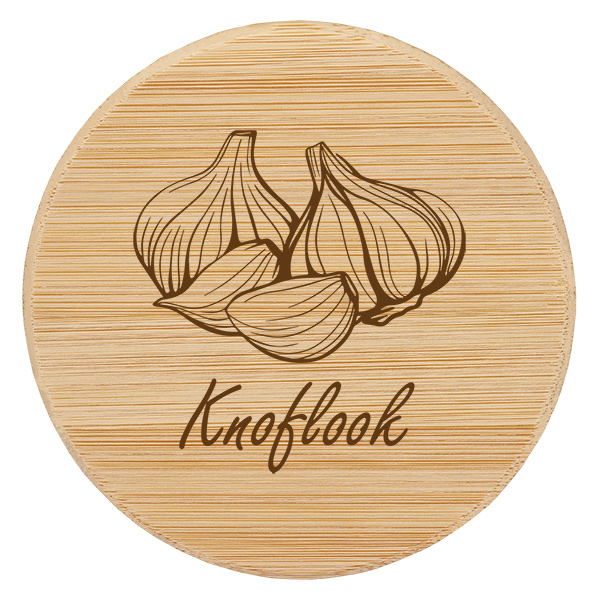 Houten deksel "Knoflook" voor WECK RR60