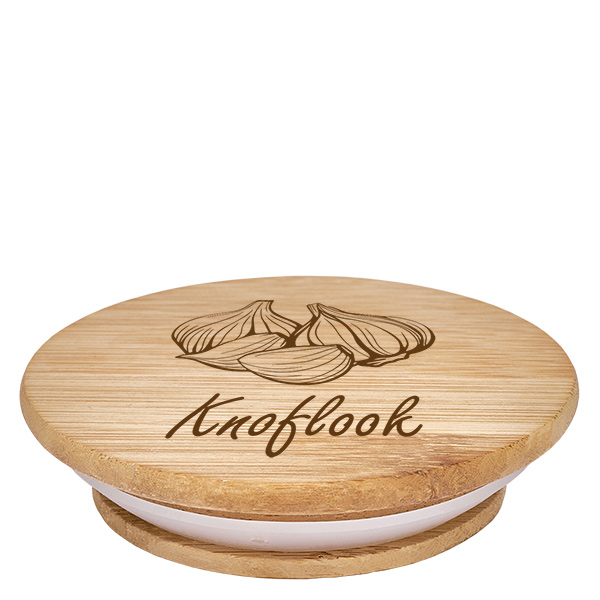 Houten deksel "Knoflook" voor WECK RR60