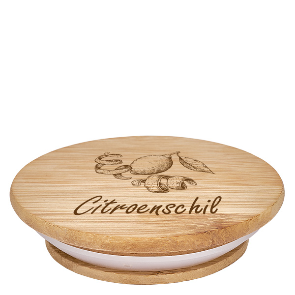 Houten deksel "Citroenschil" voor WECK RR60