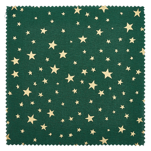 Stoffen doily sterren groen 120x120mm vierkant