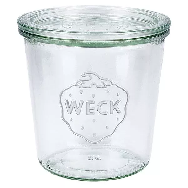 580ml stortglas met glazen deksel WECK RR100