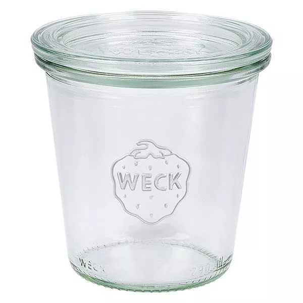 290ml stortglas hoge met glazen deksel WECK RR80