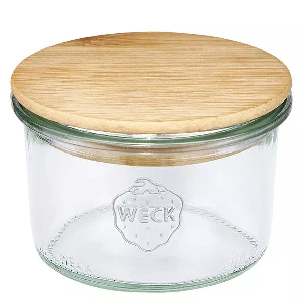 200ml stortglas WECK RR80 met hout deksel