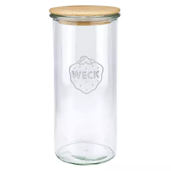 1500ml stortglas WECK RR100 met hout deksel