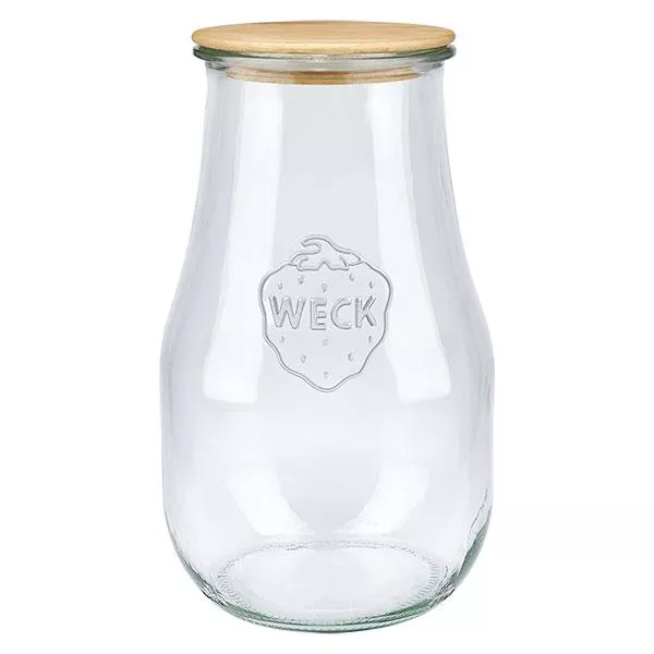 2700ml tulpenglas WECK RR100 met hout deksel