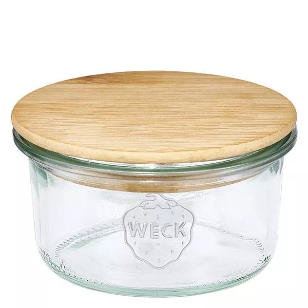 165ml stortglas WECK RR80 met hout deksel