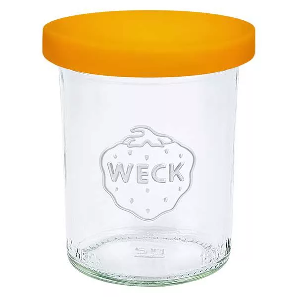 160ml stortglas WECK RR60 met siliconenhoes oranje