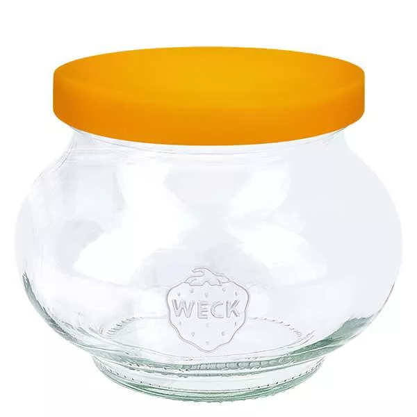 220ml juwelenglas WECK RR60 met siliconenhoes oranje