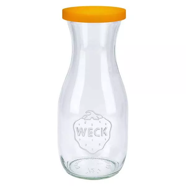 530ml sapflessen WECK RR60 met siliconenhoes oranje