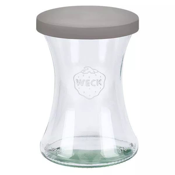 370ml delicatessenglas WECK RR80 met siliconenhoes grijs