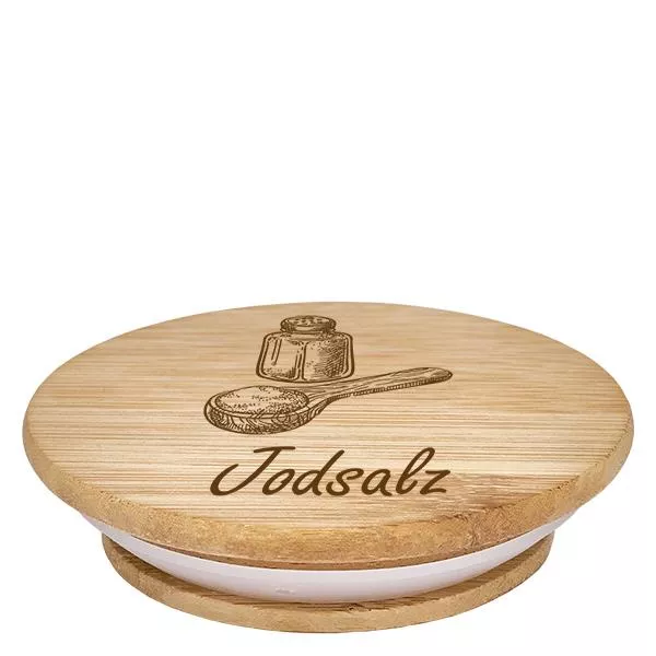 Holzdeckel "Jodsalz" für WECK RR60