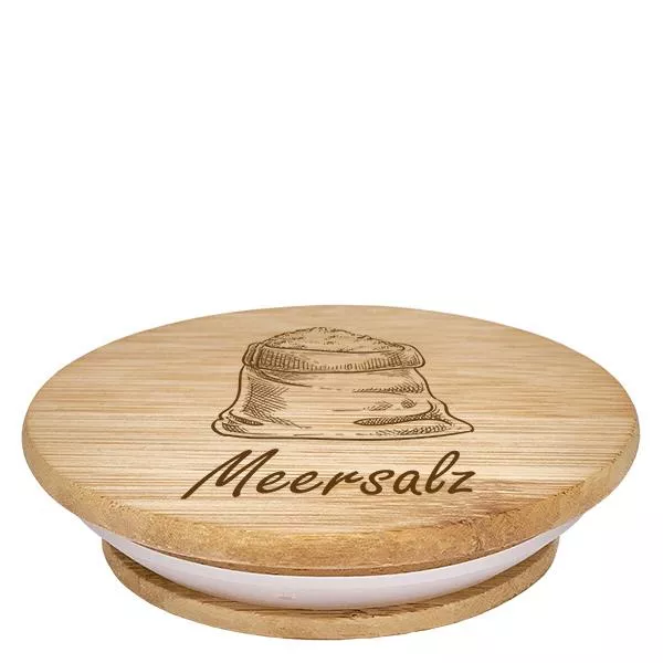 Holzdeckel "Meersalz" für WECK RR60