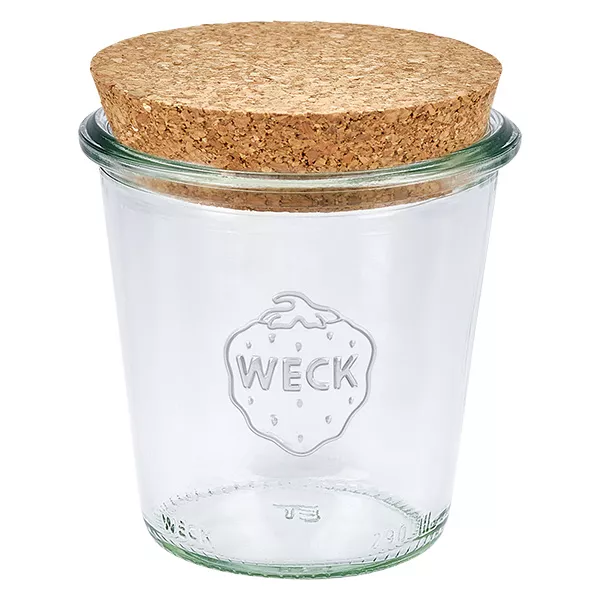 290ml stortglas hoge WECK RR80 met kurk