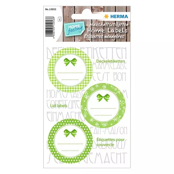 Deksel etiketten groen (9 stickers) ø44mm