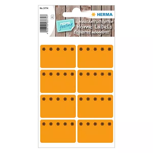 Diepvries etiketten oranje (48 stickers) 26x40mm