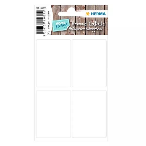 Universele etiketten wit (24 stickers) 40x55mm