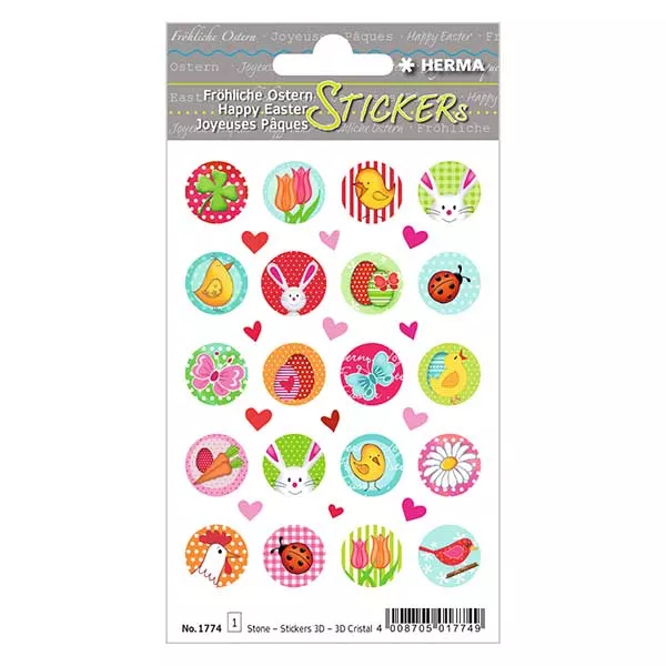 Paasgeluk stickers (20 stickers met glitter)