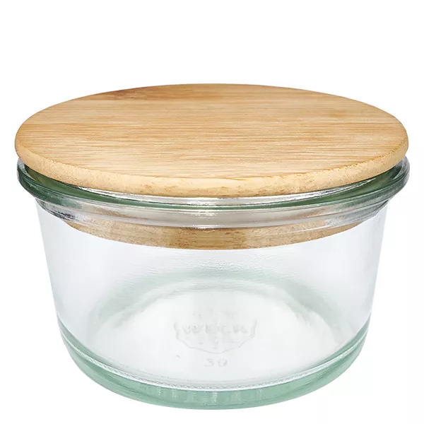 165ml gourmetglas WECK RR80 met hout deksel