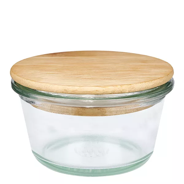 290ml gourmetglas WECK RR100 met hout deksel