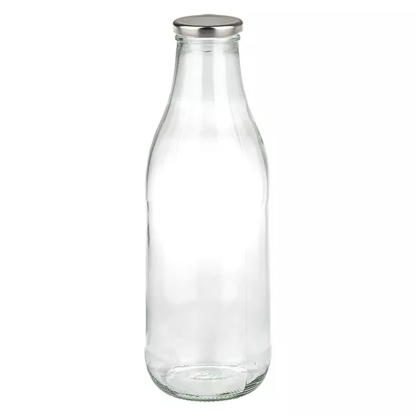 1000ml fles met BasicSeal deksel zilver UNiTWIST