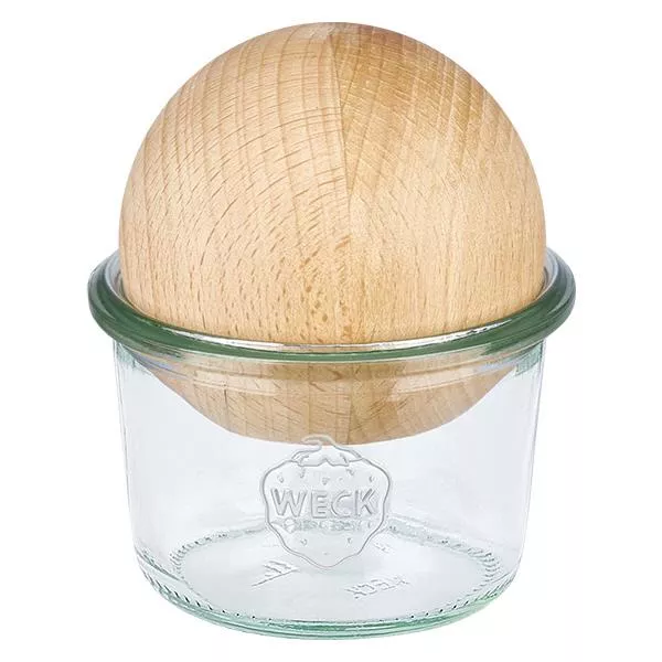 80ml stortglas WECK RR60 met houten bal