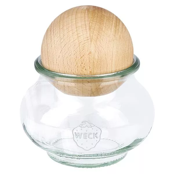 220ml juwelenglas WECK RR60 met houten bal