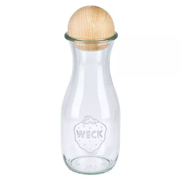 530ml sapflessen WECK RR60 met houten bal