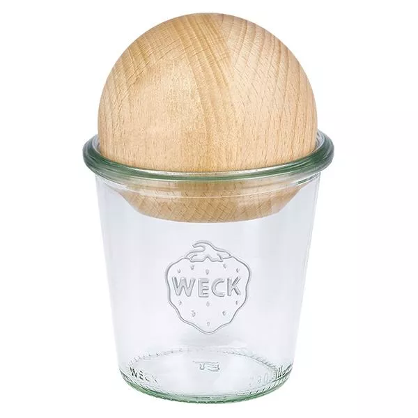 290ml stortglas hoge WECK RR80 met houten bal