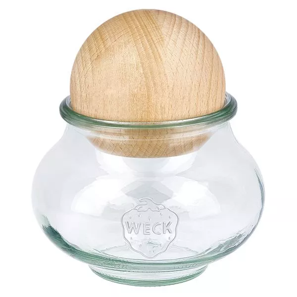 560ml juwelenglas WECK RR80 met houten bal