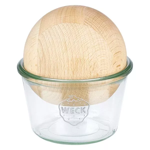 370ml stortglas WECK RR100 met houten bal