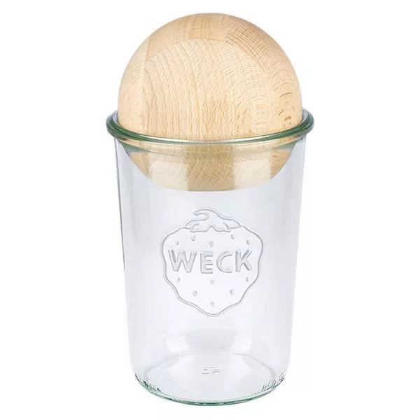 850ml stortglas WECK RR100 met houten bal