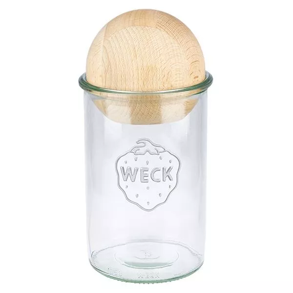 1000ml stortglas WECK RR100 met houten bal